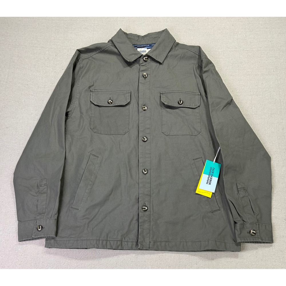 Fair Harbor Men's XL The Montauk Shirt Jacket Olive Green NWTs Work Wear Outdoor